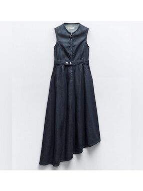 Zara ZW Collection Denim Midi Dress